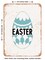 DECORATIVE METAL SIGN - Easter - 2  - Vintage Rusty Look